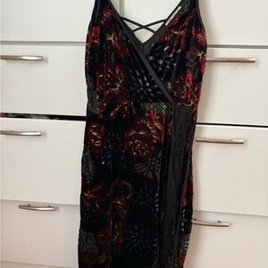Band of Gypsies Floral Velvet Dress